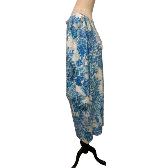 Lilly Pulitzer Womens UPF 50+ Toile About Me Sophie Dress Blue Large NWT - Picture 2 of 8